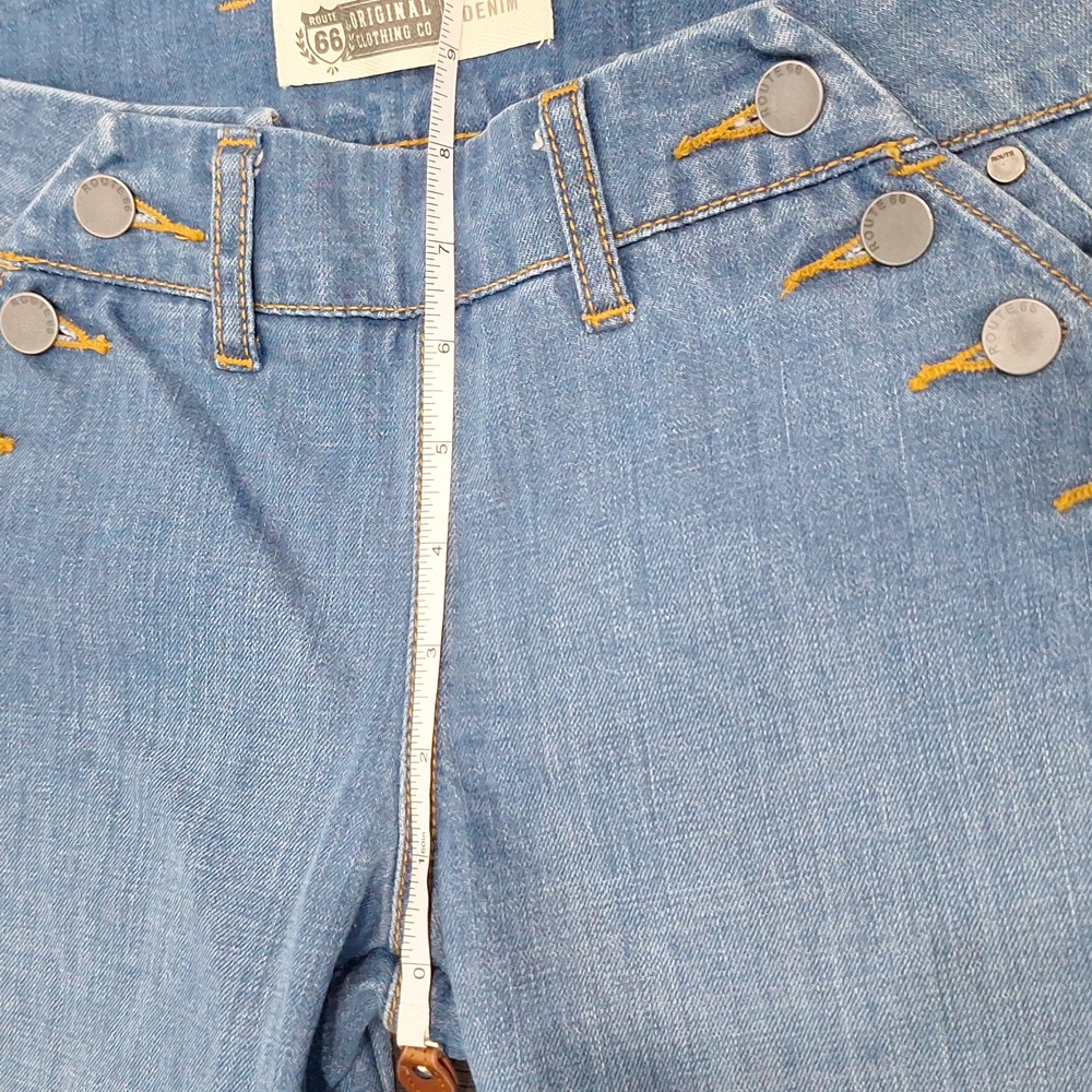 ROUTE 66 Wide Leg Sailor Jeans with Wide Hem - Picture 8 of 9